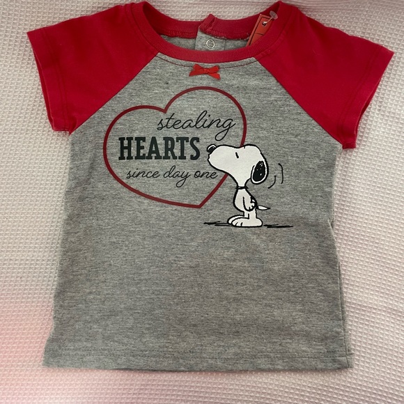 Peanuts Other - Peanuts snoopy with a heart, gray and red